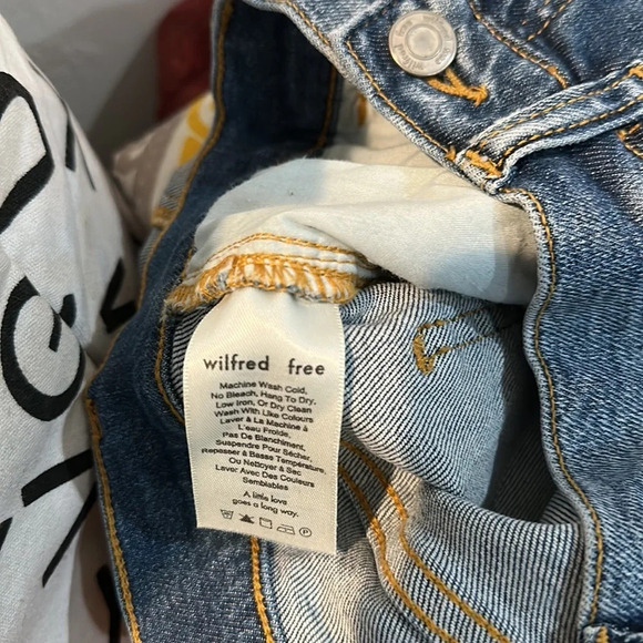 Wilfred Free vintage style folded hem Jeans Shorts Sz  4 - Picture 9 of 10